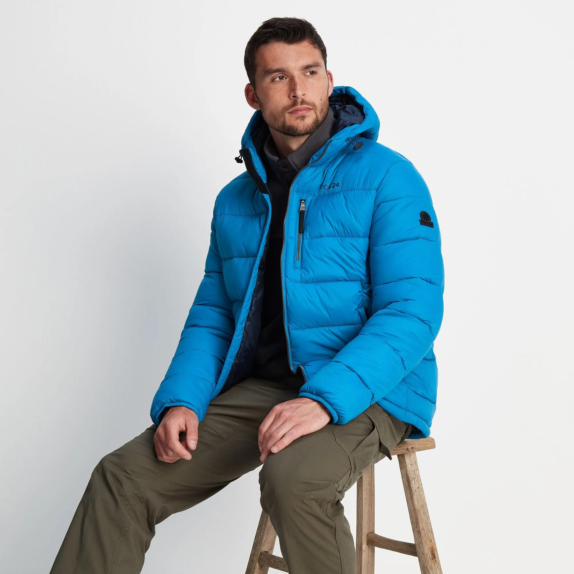 Maloney Mens Padded Jacket - Peacock Blue